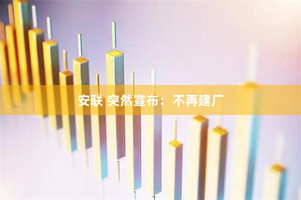 安联 突然宣布：不再建厂